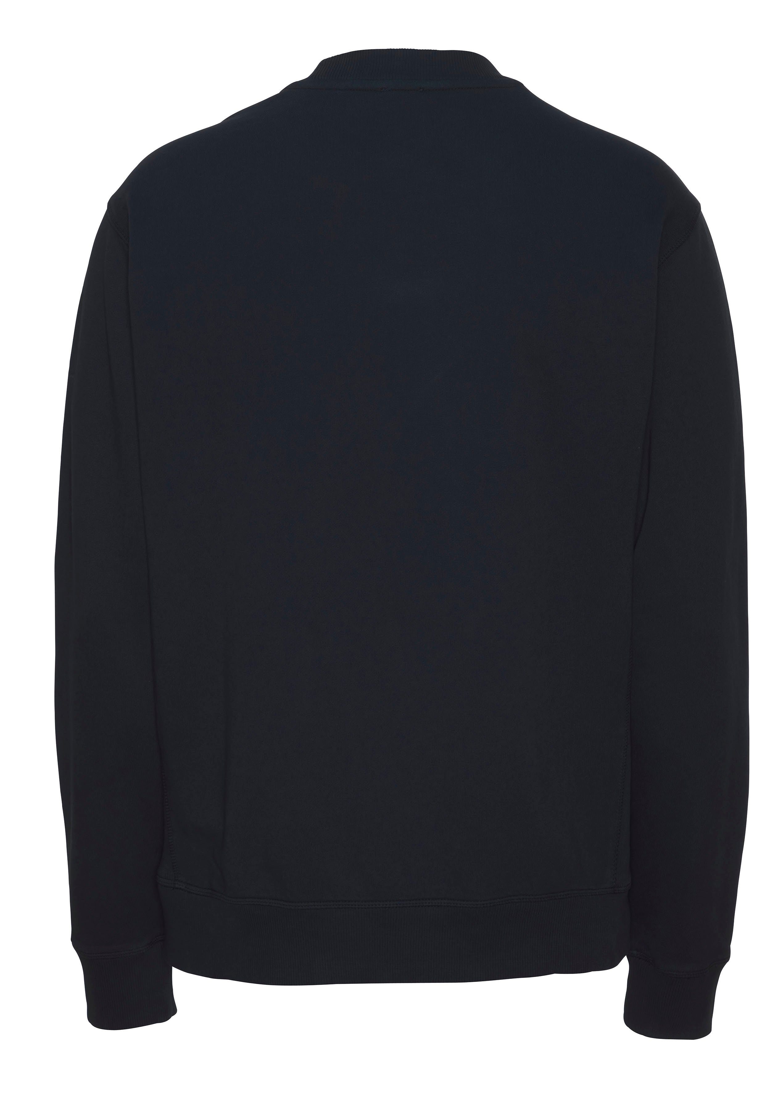 Rippeinsätzen navy Wefade mit BOSS seitlichen (1-tlg) Sweater ORANGE