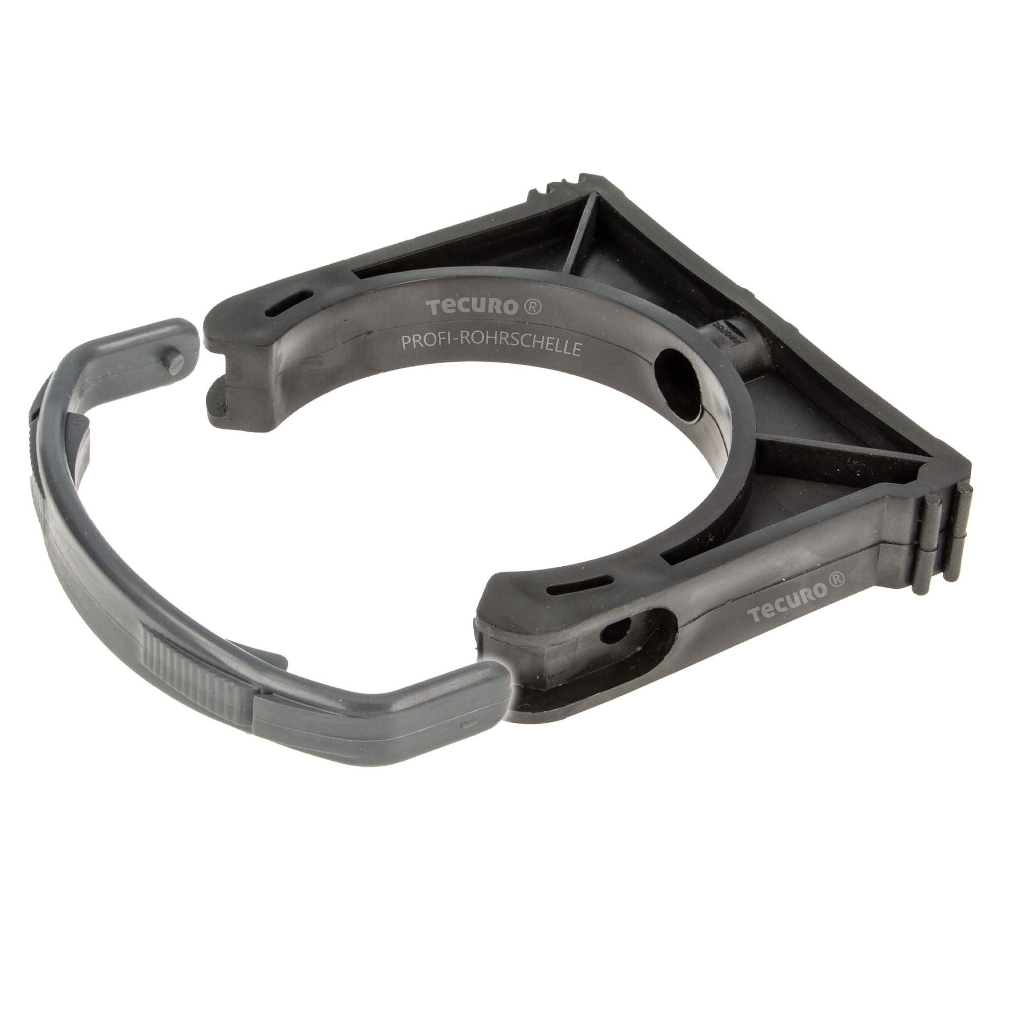 tecuro HT-Rohr Rohrclip für Rohre & Schläuche, Ø 16-110 mm, erweiterbar, Ø 50 mm