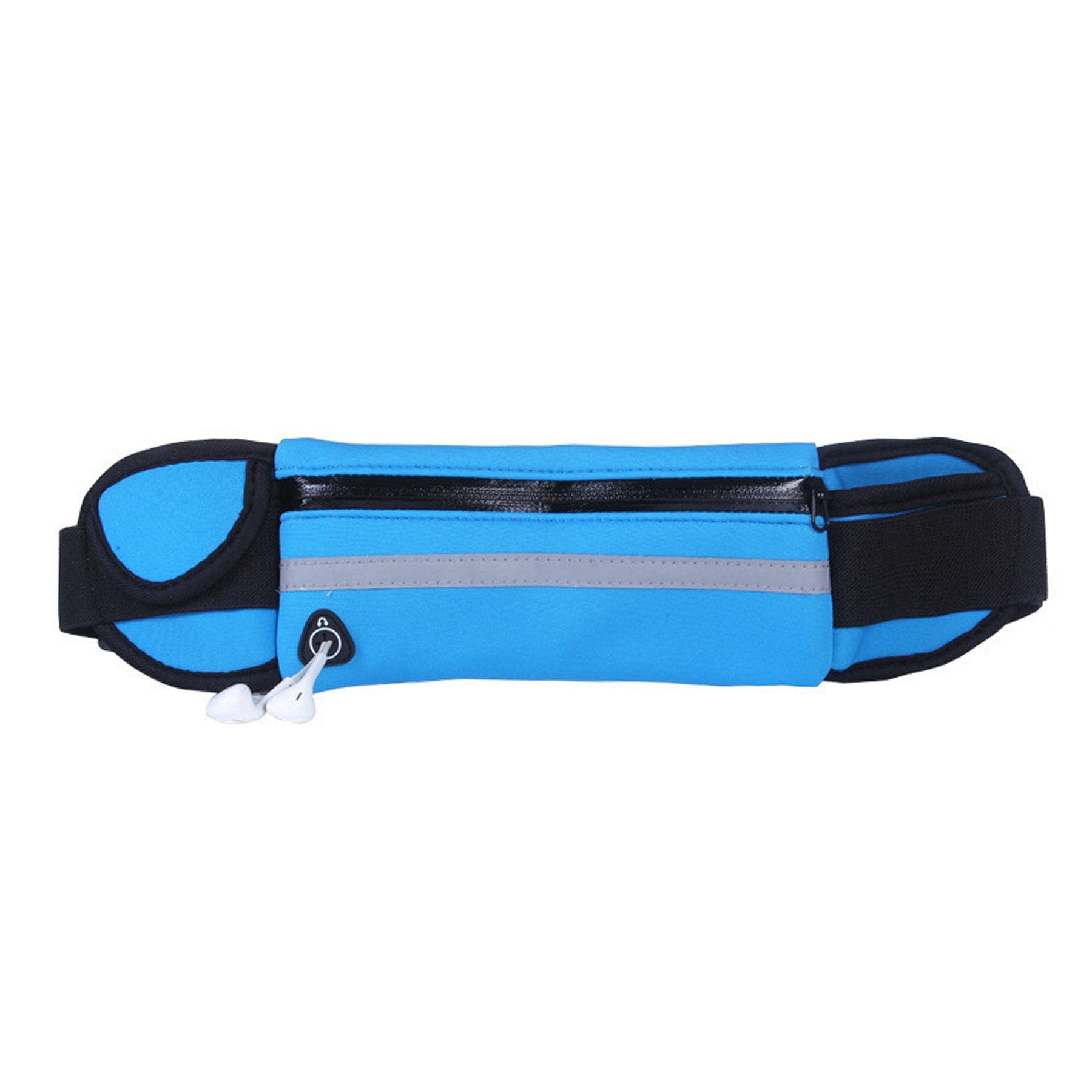 Mutig Bauchtasche Damen Herren Bauchtasche, Laufgürtel Hüfttasche (Jogging Sporttasche mit Trinkflasche und Kopfhöreranschluss, Wasserdicht und Reflektierend), Verstellbarer Sportgürtel für Laufen Wandern Radfahren