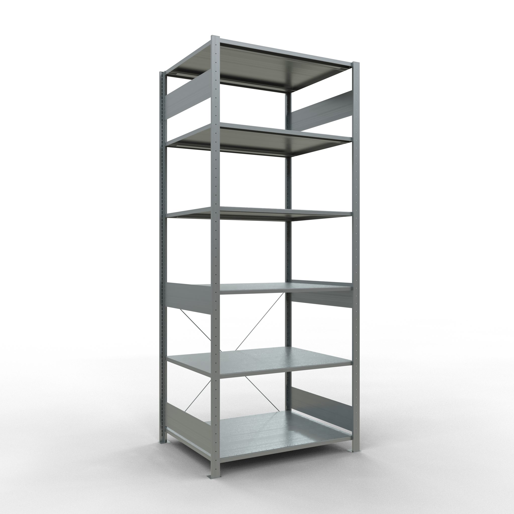 SCHULTE Lagertechnik Steckregal Fachbodenregal Stecksystem MULTIplus150, 2500 x 1000 x 800 mm (HxBxT)