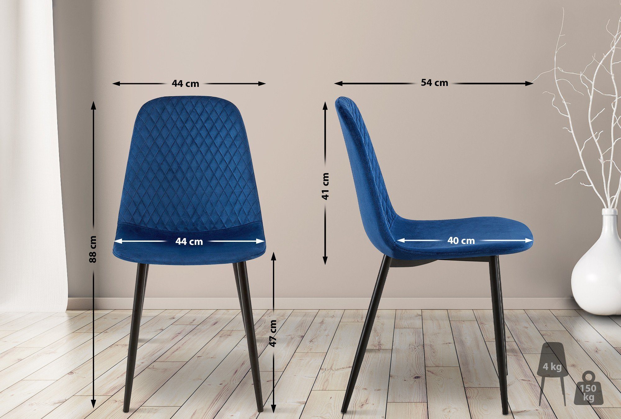 CLP Esszimmerstuhl Giverny (4er Set), mit günstig online kaufen