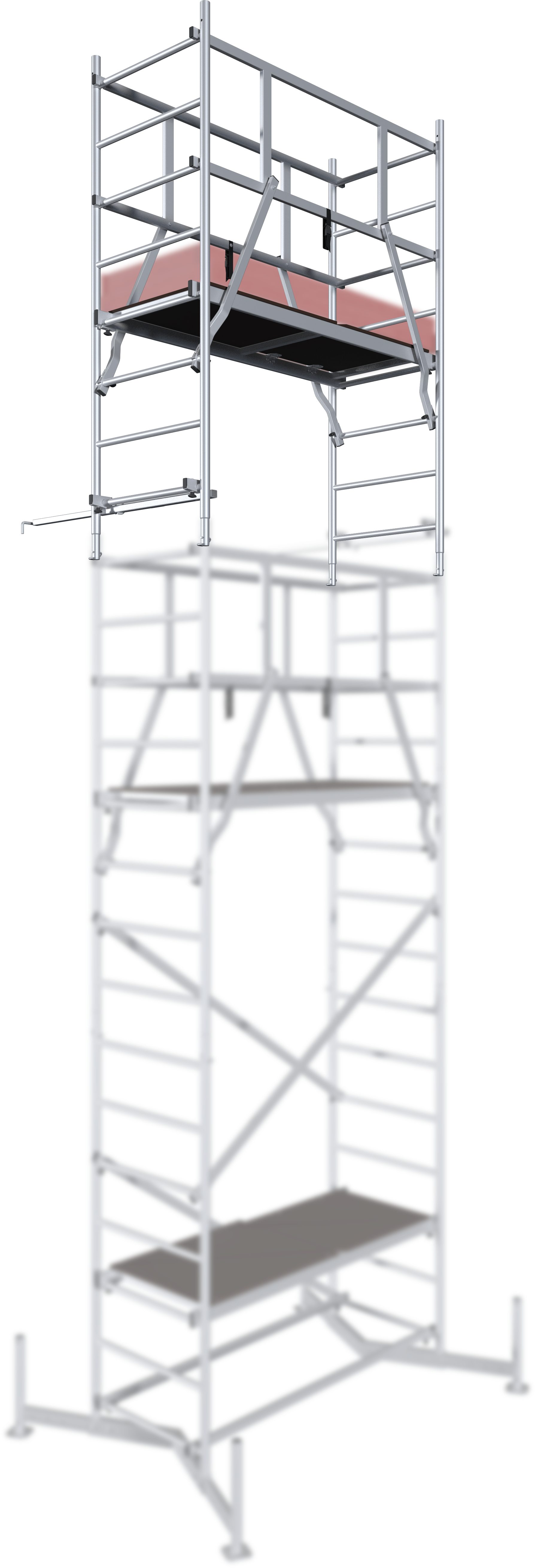 KRAUSE Arbeitsgerüst ClimTec System 2. Aufstockung, nur in Verbindung mit ClimTec System Grundgerüst + 1. Aufstockung