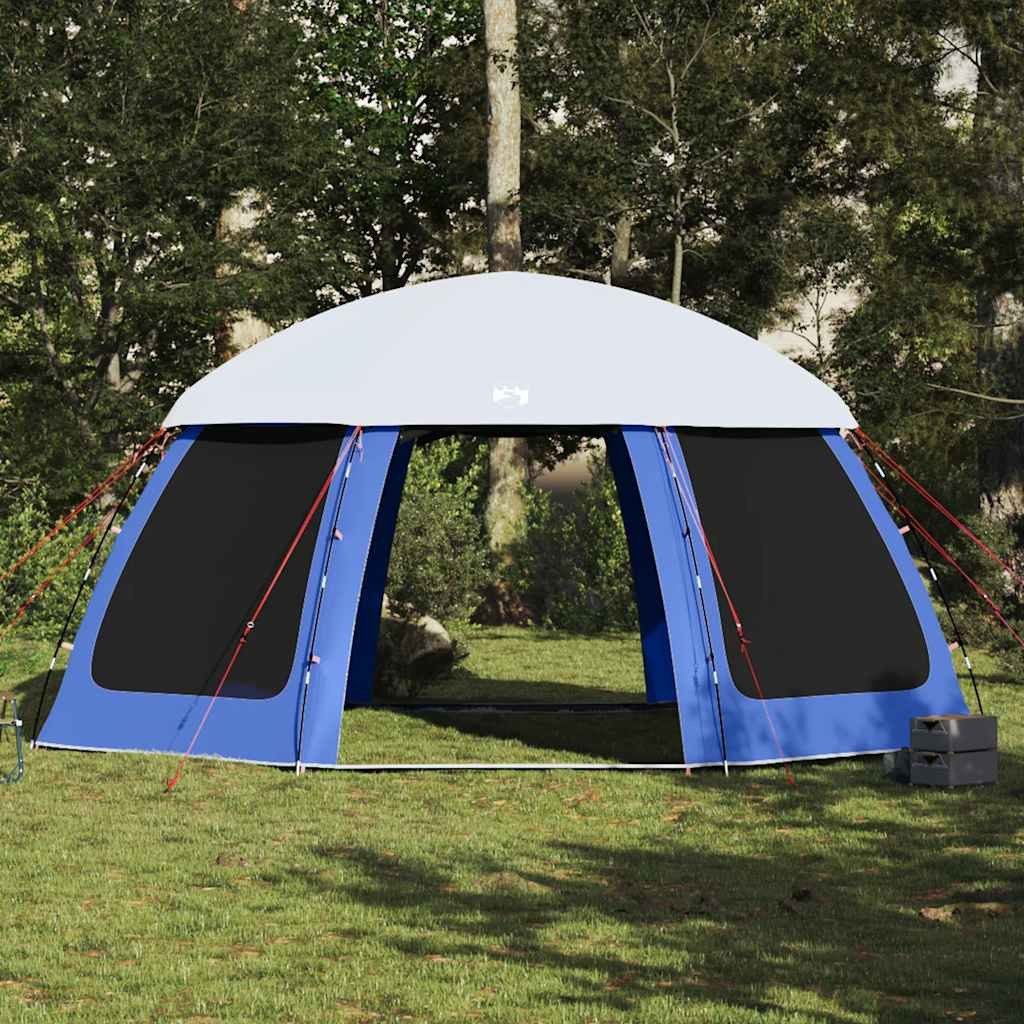 furnicato Poolüberdachung Poolzelt Multifunktional 510x510x260 cm Azurblau, Wetterfestes Pavillonzelt mit Insektenschutz und integrierter Plane