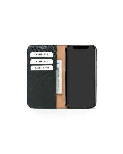Beyzacases Smartphone-Hülle »Beyzacases Duke Folio Leder Schutz-Hülle Etui für Apple iPhone X Xs schwarz«