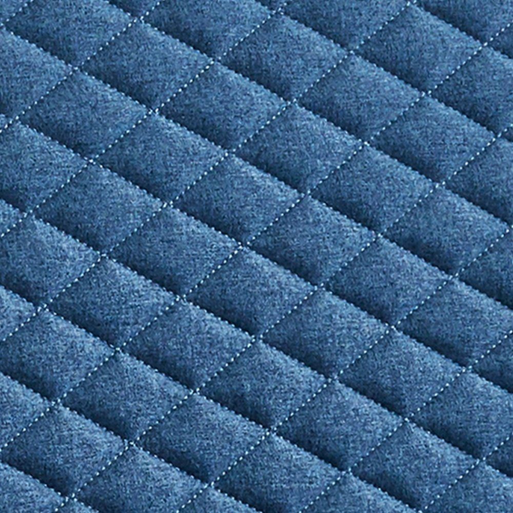 möbelando Bank /Schwarz aus Schwarz 130x87x60 Webstoff, Blau Sitz/Rücken Metallfüße (BxHxT: Meran in cm)