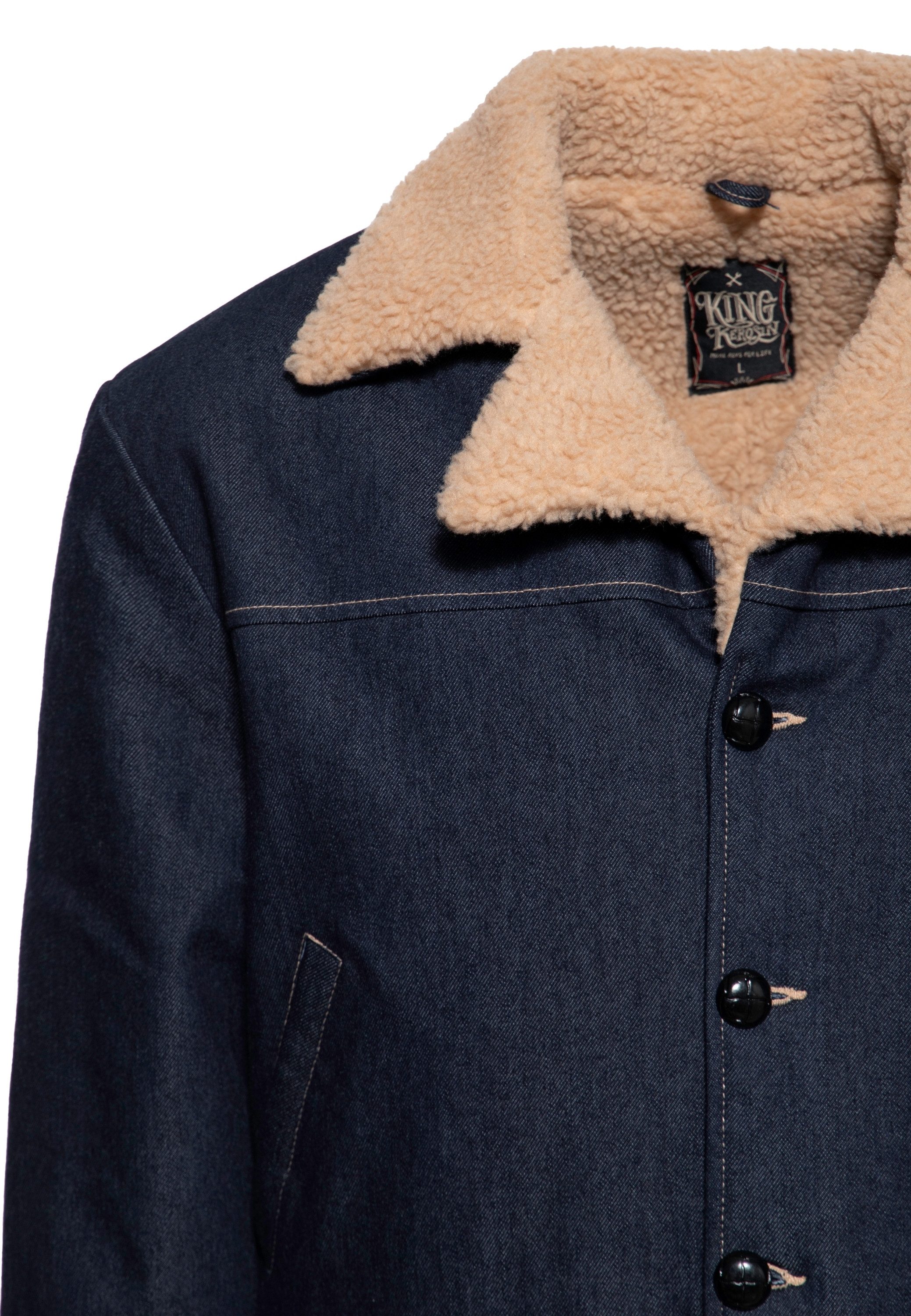 KingKerosin Winterjacke (1-St) im Denim-Look