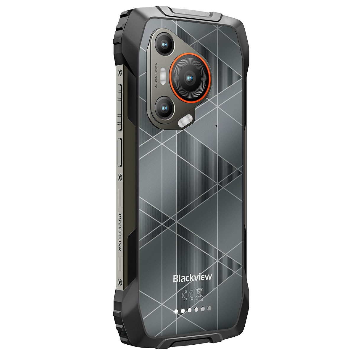 blackview Blackview BL7000 Rugged Outdoor Smartphone wasserfest 16 GB RAM 256 GB Smartphone (17.22 cm/6.78 Zoll, 256 GB Speicherplatz, 50 MP Kamera, GPS, Glonass, Beidou, Galileo, NFC, OTG, Face ID, Nachtsichtkamera)