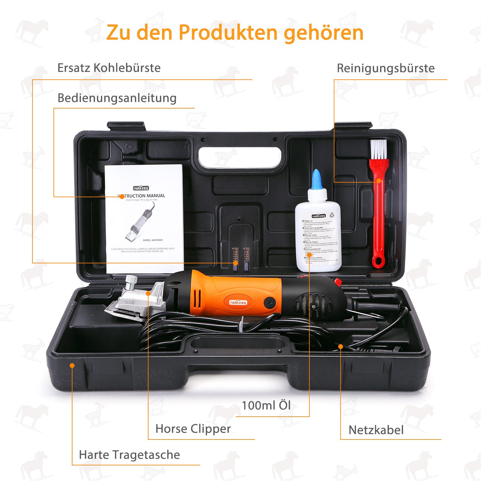 nobleza Geflügelschere 550W Elektrische für schafschere Maschine zum Scheren von Rosshaar