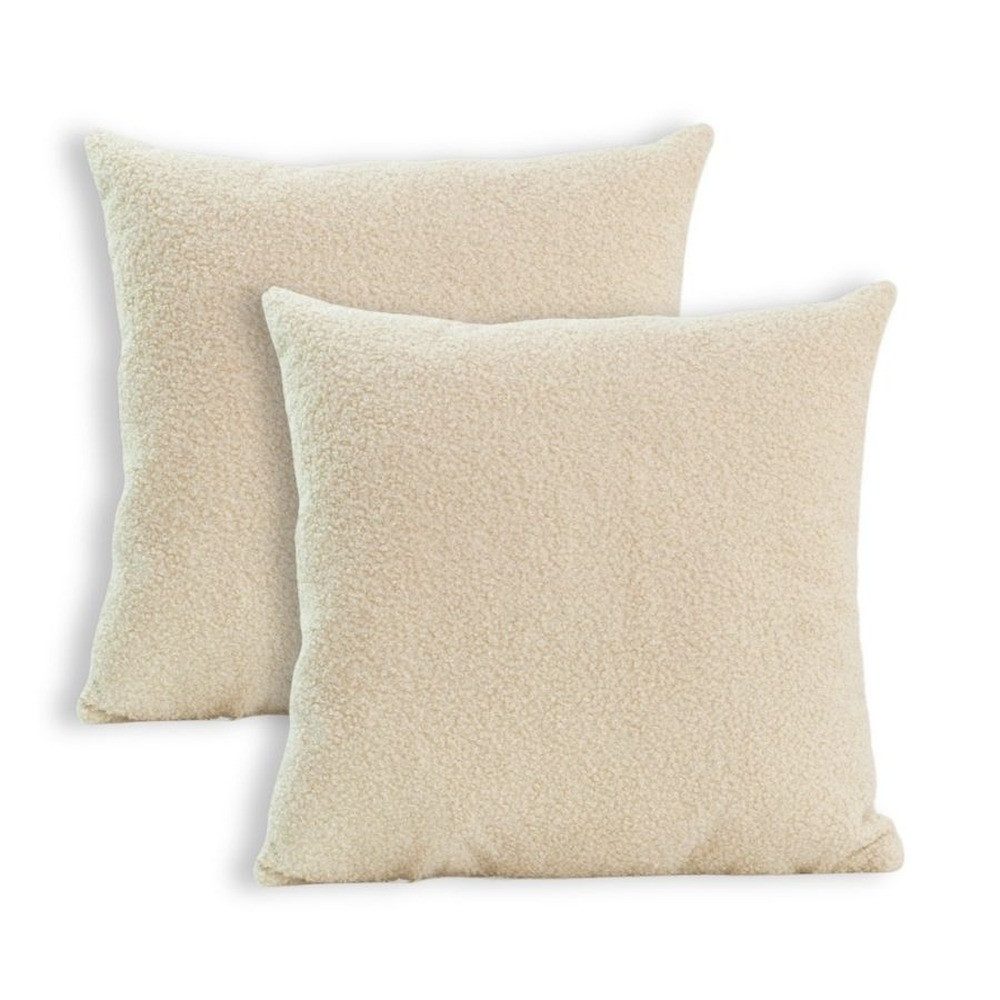 LuMali Kissenbezüge Bouclé 2er-Set, Dekokissenhülle, Weich & langlebig, mit günstig online kaufen