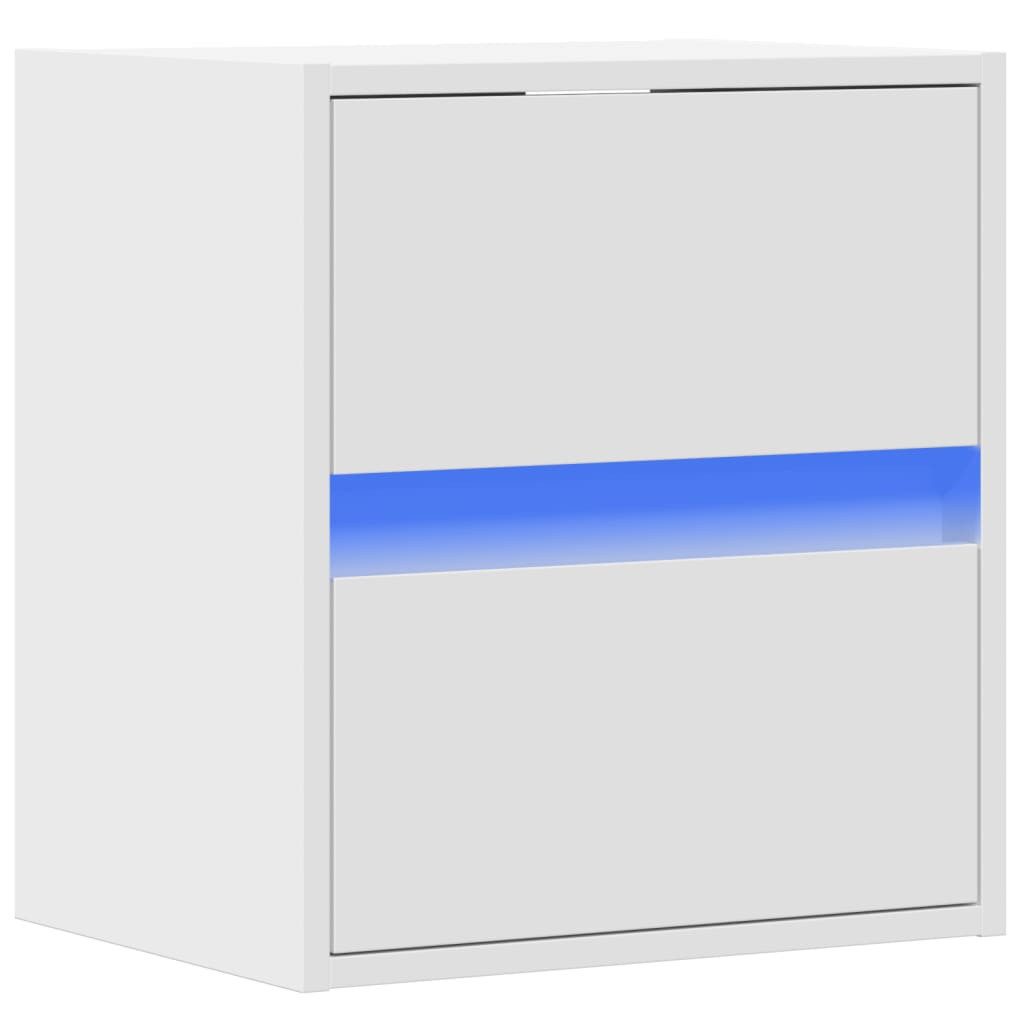 vidaXL TV-Wand TV-Wandschrank mit LED-Beleuchtung Weiß günstig online kaufen