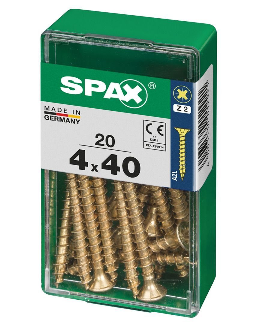 SPAX Holzbauschraube Spax Universalschrauben 4.0 20 mm - 40 x Stk. 2 PZ