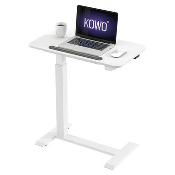 KOWO Laptoptisch Bett- und Beistelltisch mobil, Höhenverstellbar Laptoptisch Elektrisch, Modern C Form Beistelltisch, 70 x 40 x (67-108) cm (B x T x H)