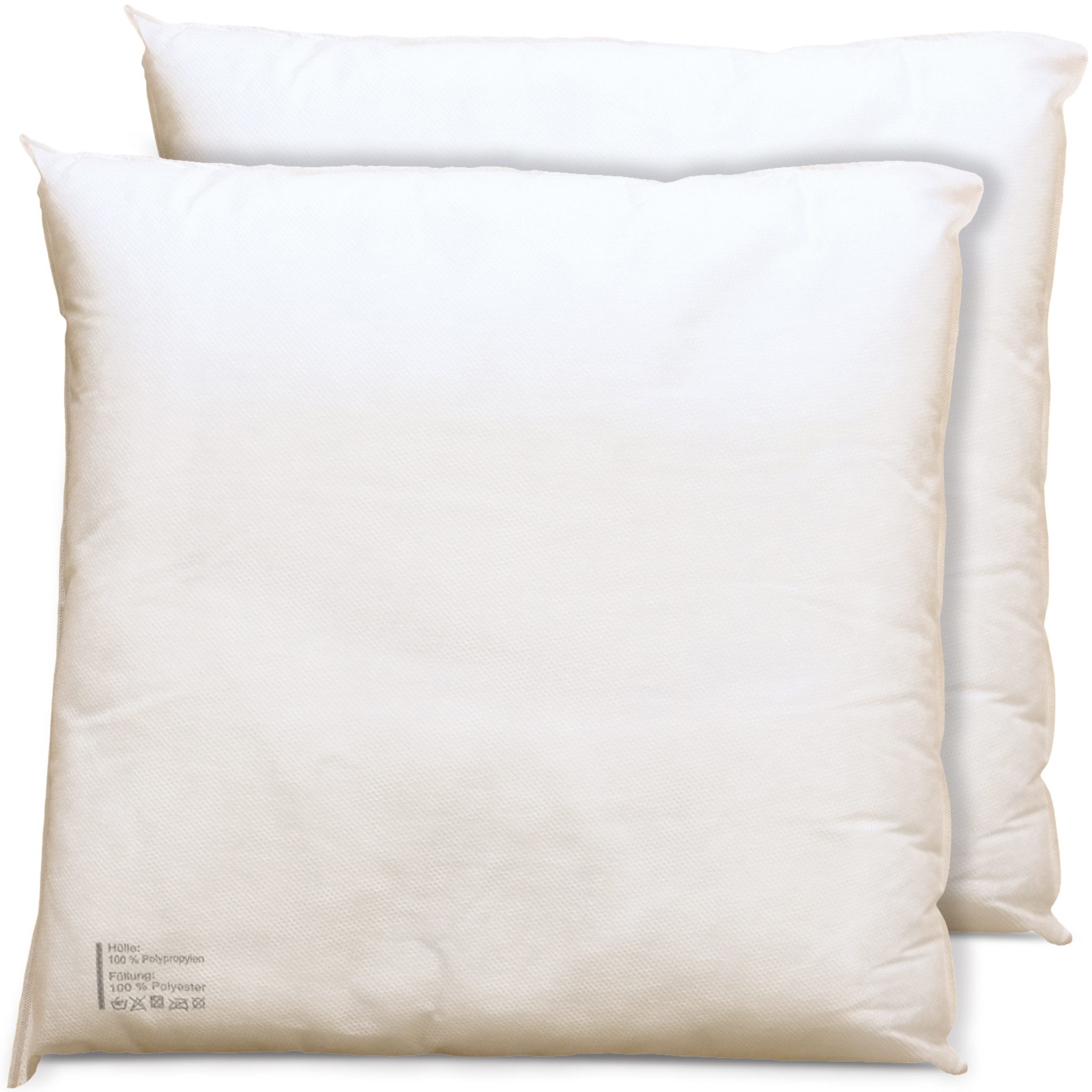 matches21 HOME & HOBBY Kissenbezüge 2er Set Kissenfüllungen 45x45 cm weiches Kisseninlett für Dekokissen, (2 Stück), Innenkissen mit Füllwatte für Zierkissenbezüge
