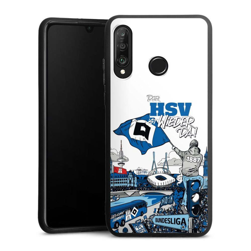 DeinDesign Handyhülle Hamburger SV Offizielles Lizenzprodukt Aufstieg, Huawei P30 Lite Premium Silikon Hülle Premium Case Handy Schutzhülle