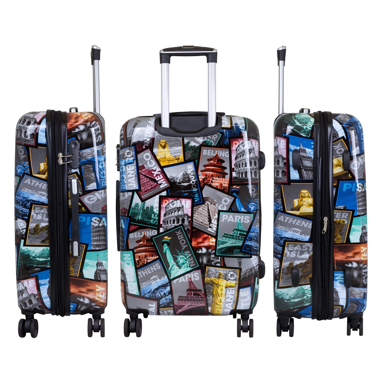 Trendyshop365 Hartschalen-Trolley City, bunter Koffer mit günstig online kaufen