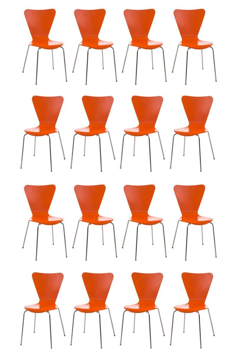 stapelbar Besucherstuhl CLP (16er Set), Calisto orange