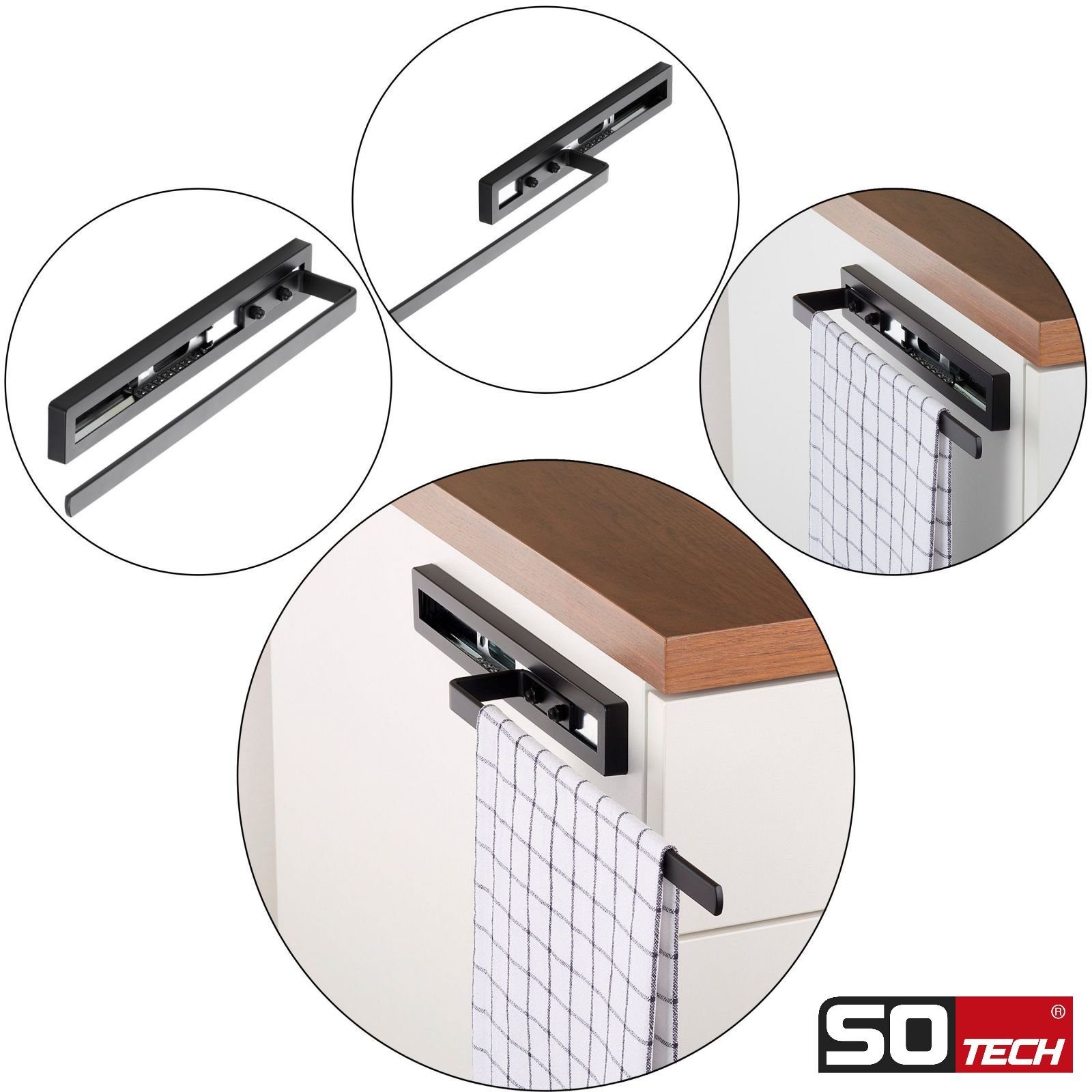 SO-TECH® Teleskop-Handtuchhalter Handtuchauszug STYLE Montage an Waschtisch günstig online kaufen