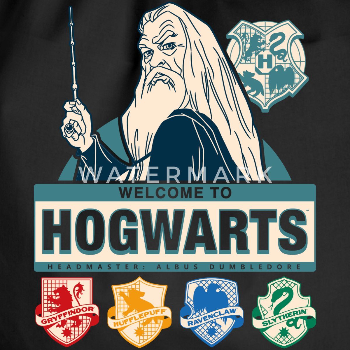 Spreadshirt Turnbeutel Harry Potter Dumbledore Willkommen In Hogwarts Turnbeutel (1-tlg)
