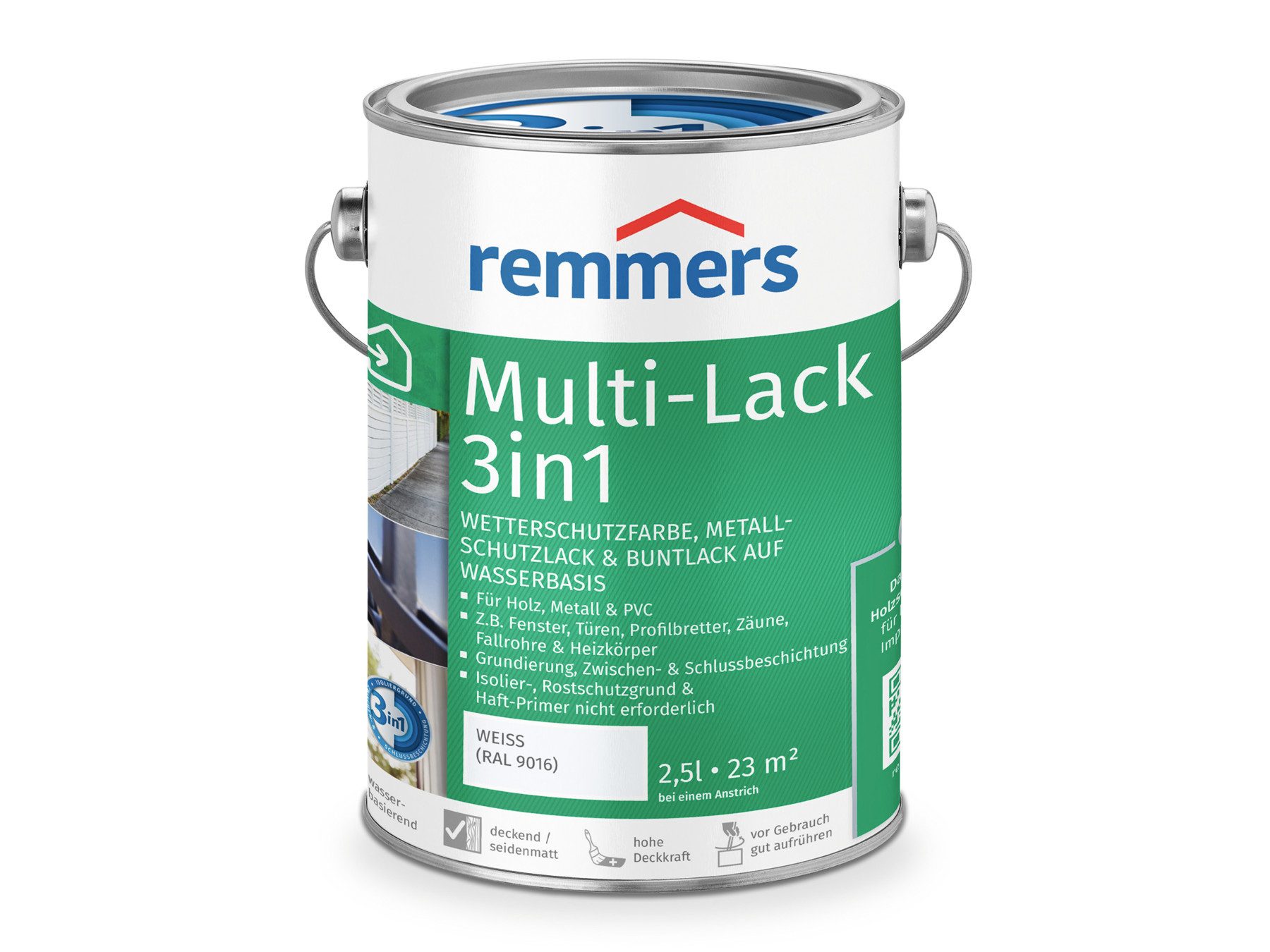 Remmers Wetterschutzfarbe Multi-Lack 3in1 anthrazitgrau (RAL 7016) 2,5 Liter