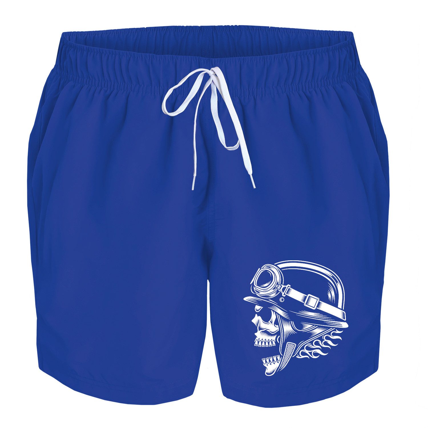 deinshirt Badehose Schwimmshorts Totenkopf Stahlhelm Integrierter günstig online kaufen
