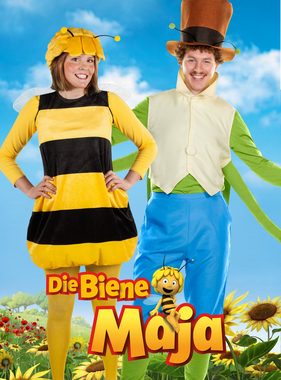 Maskworld Kostüm Biene Maja – Flip Grashüpfer Kostüm, Offiziell lizenziertes Kostüm des freundlichen Grashüpfers aus der a