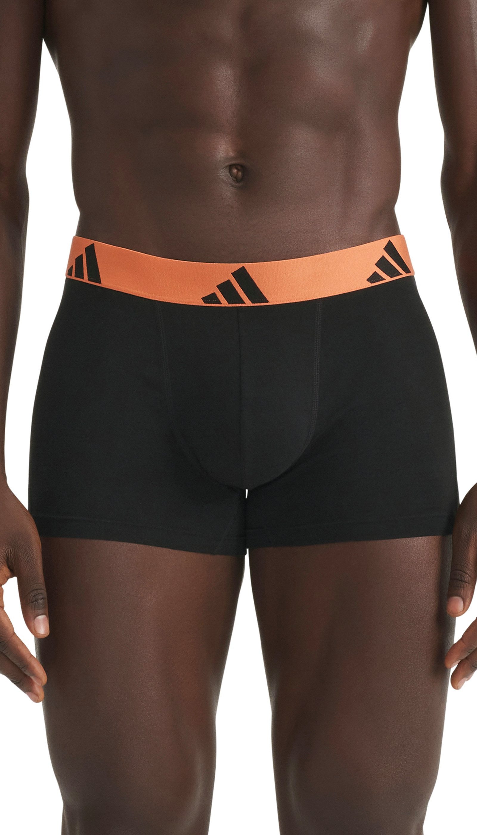 adidas Sportswear Trunk Active Flex Cotton (3er Pack) elastischer Logo-Bund, ohne Eingriff, Single Jersey-Qualität