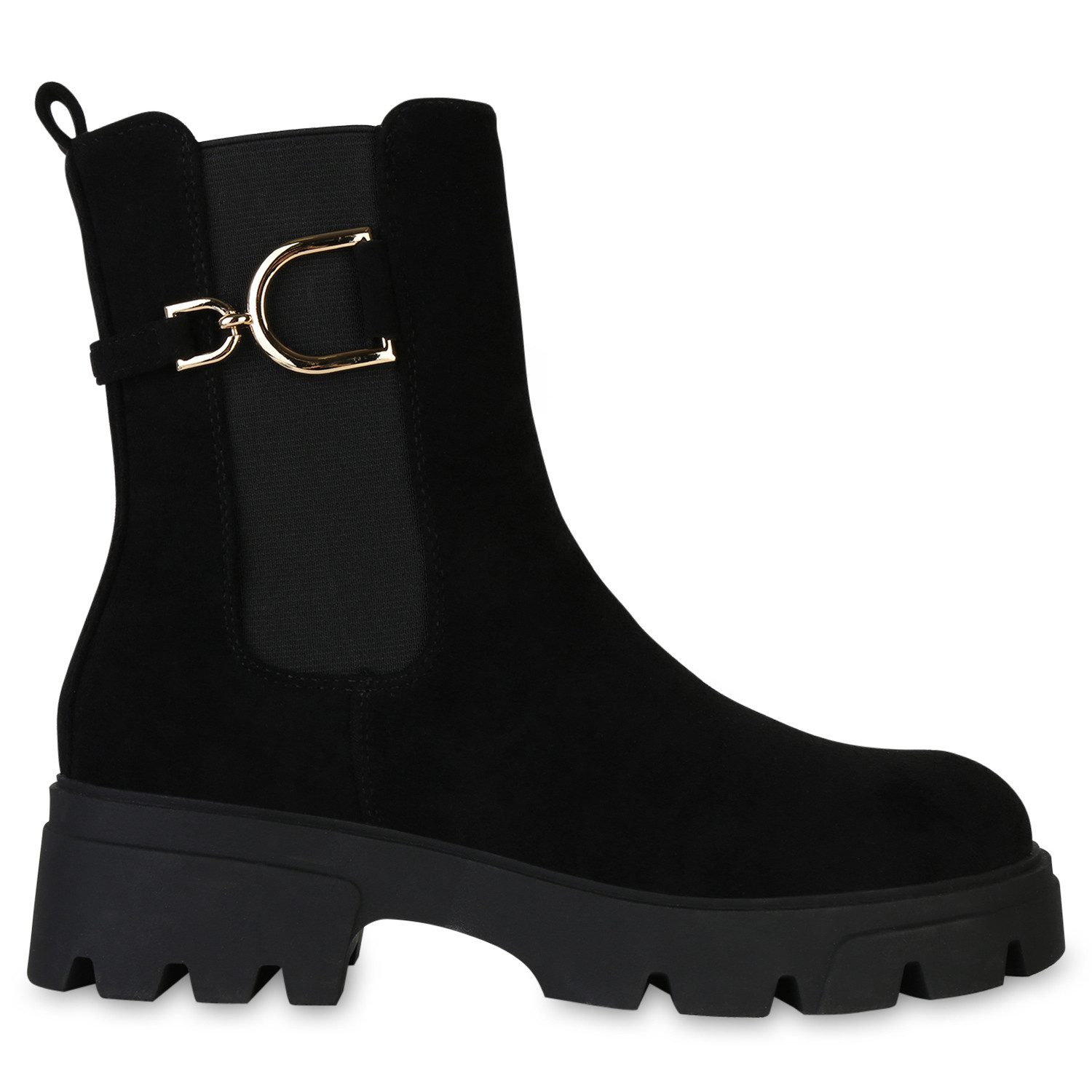 VAN HILL 841445 Stiefelette Damen Stiefeletten Esme Klassische Boots mit Blockabsatz & Plateau – Bild 2 von 4