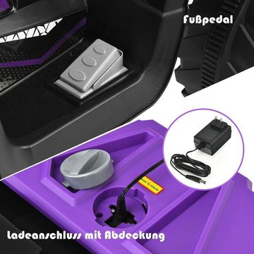 KOMFOTTEU Elektro-Kinderquad Quad Motorrad, mit LED Musik Hupe USB Bluetooth Radio