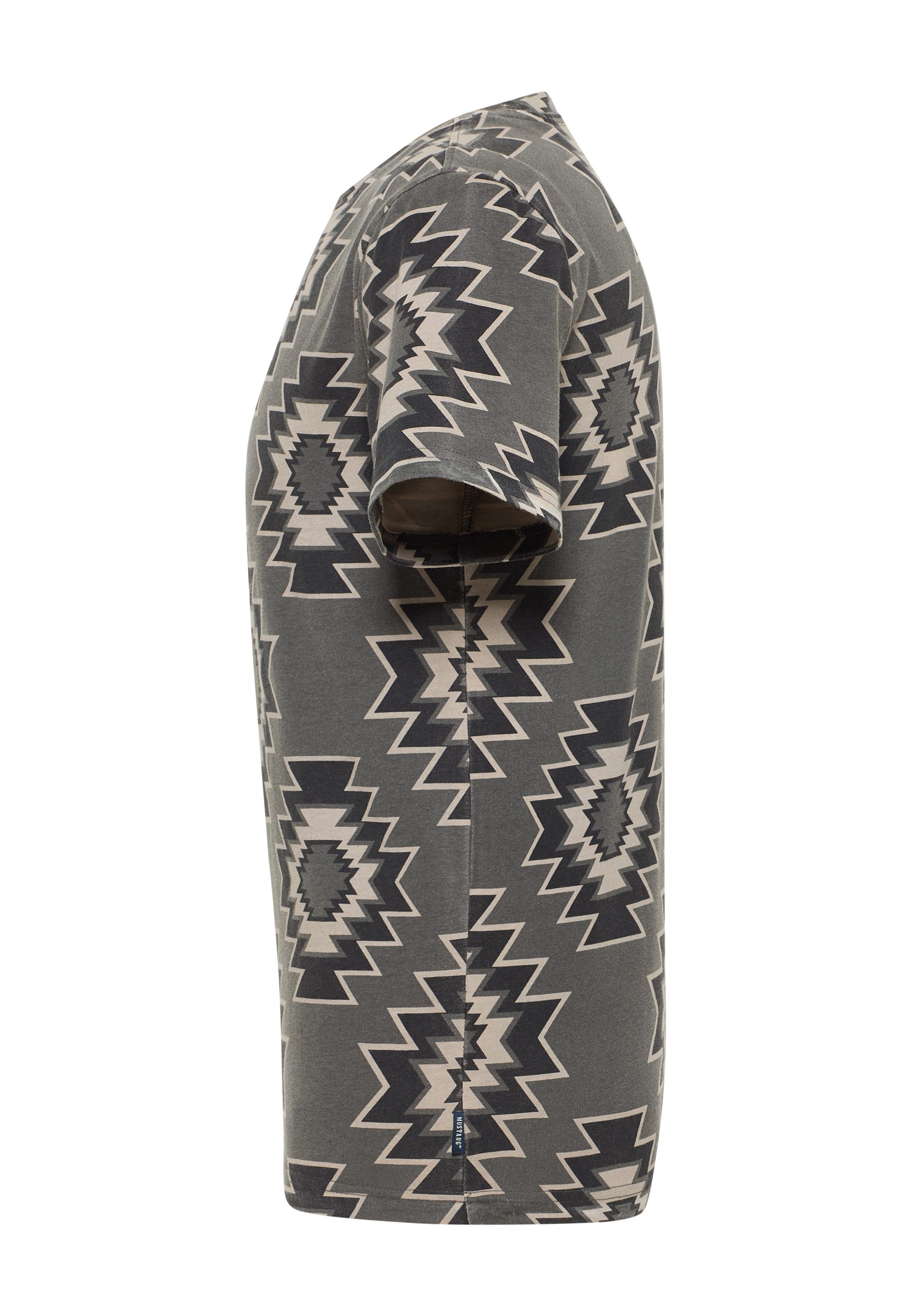 MUSTANG T-Shirt Style Austin mit Ethno- Druck