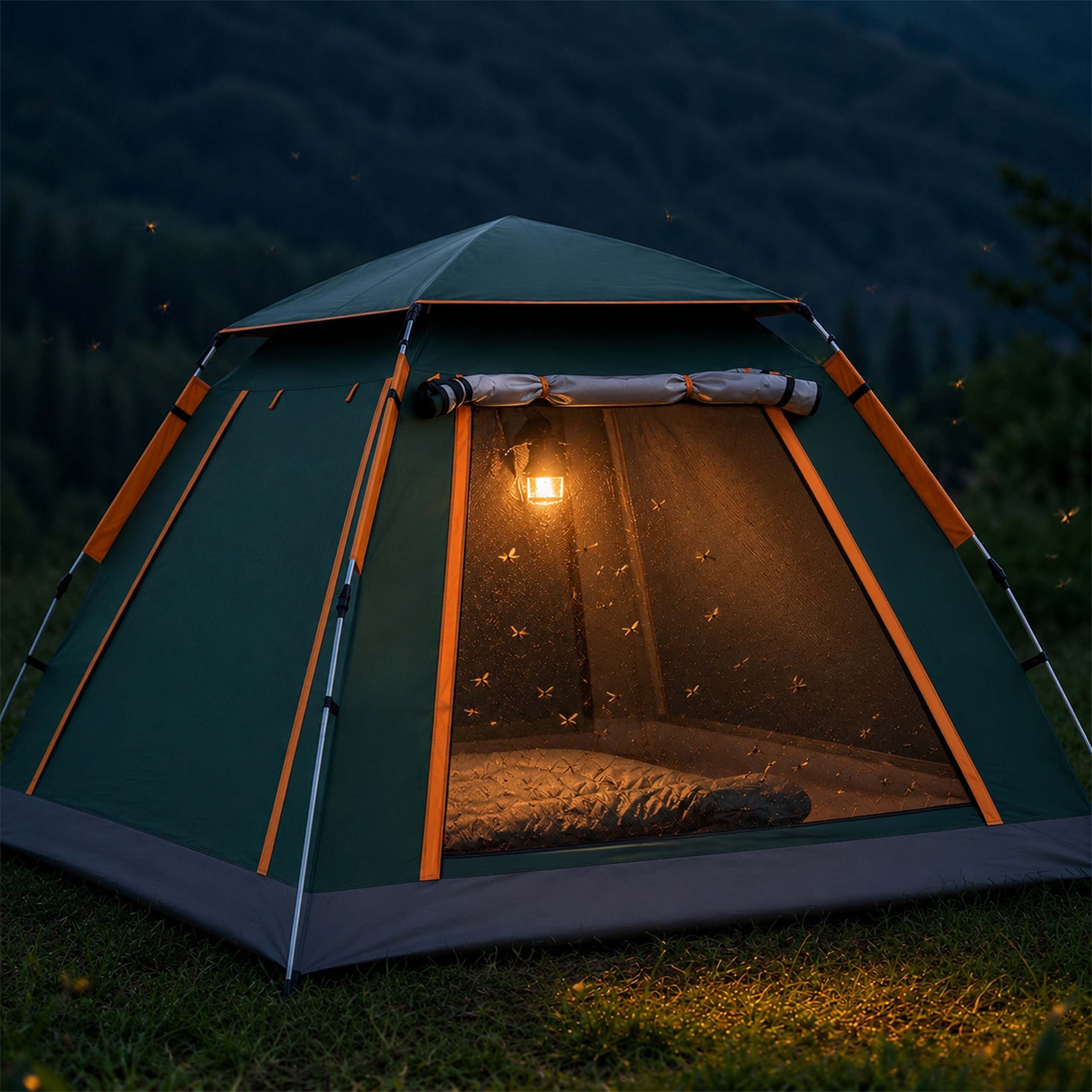 relaxdays Wurfzelt Campingzelt 3-4 Personen mit Vordach, Personen: 4 (1 tlg) – Bild 5 von 5