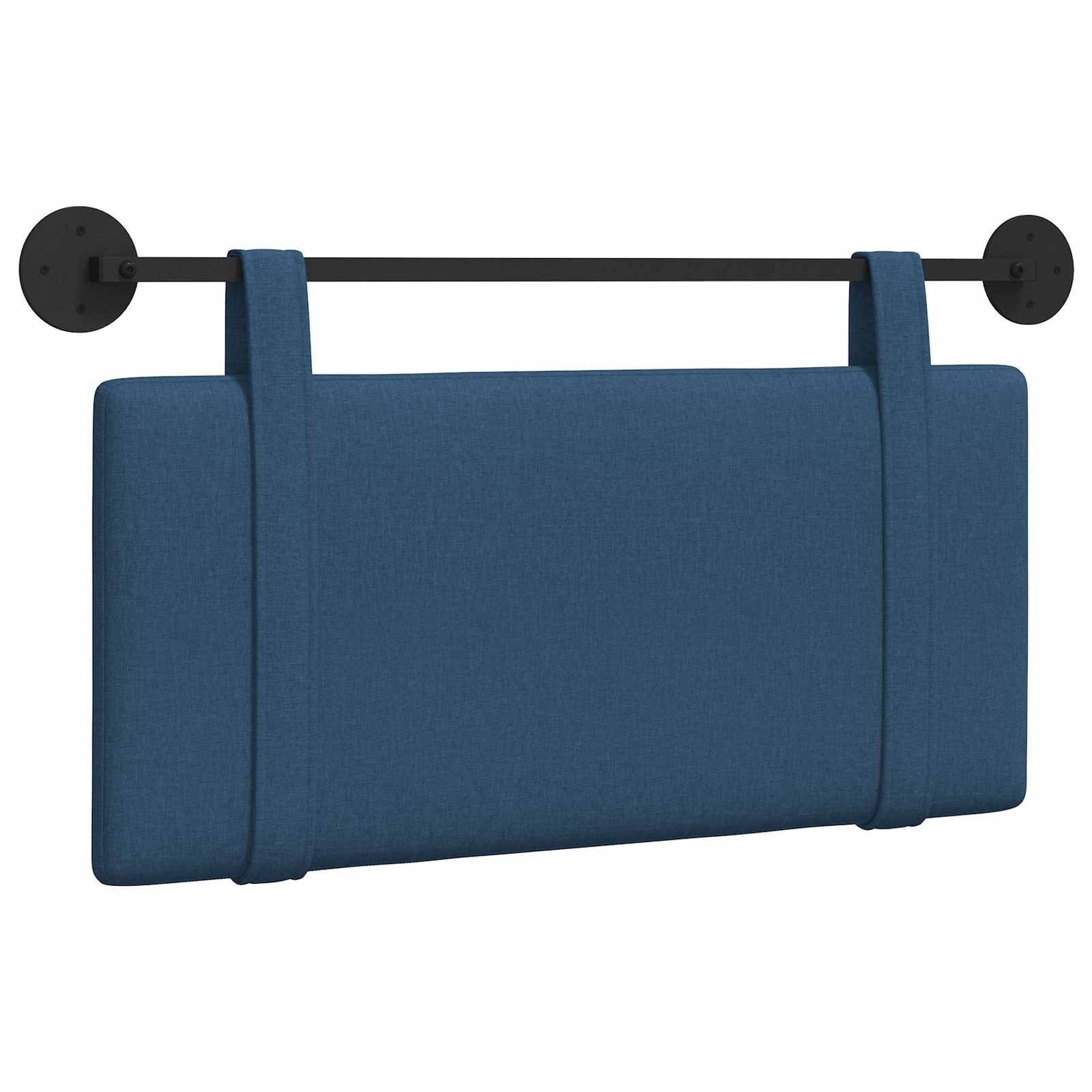 vidaXL Bett Hängendes Kopfteil Blau Stoff (1-tlg)