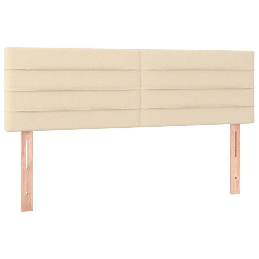 vidaXL Bett Kopfteile Creme 144x5x78/88 cm Stoff (1-tlg)