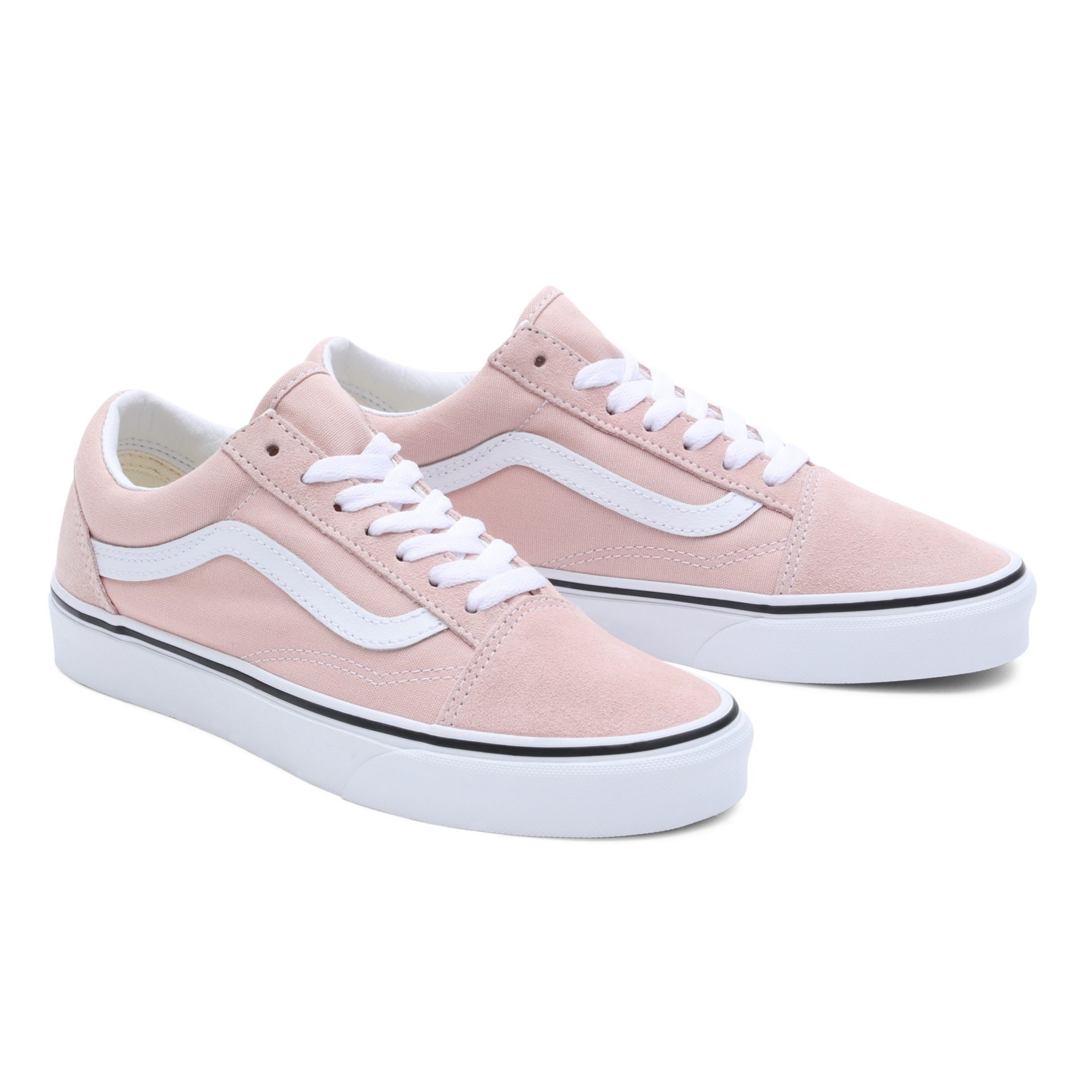 Vans Old Skool Sneaker mit kontrastfarbenem Logo an der Ferse rosa