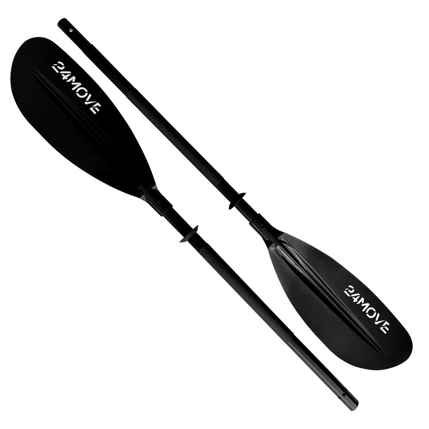 24Move Doppelpaddel, Stand Up Paddle Aluminium SUP-Paddel, (Winkelverstellung, universell einstellbar, verstellbar, 2-teilig, SUP-Paddel), für Paddelboards, Kajakboot und Ruderboot