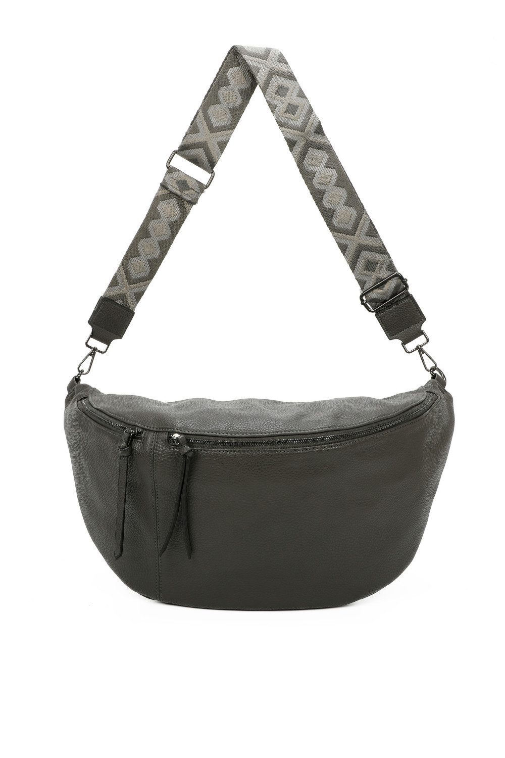 Damen PU Unterarmtasche Grau | Elegante Umhängetasche Große Kapazität