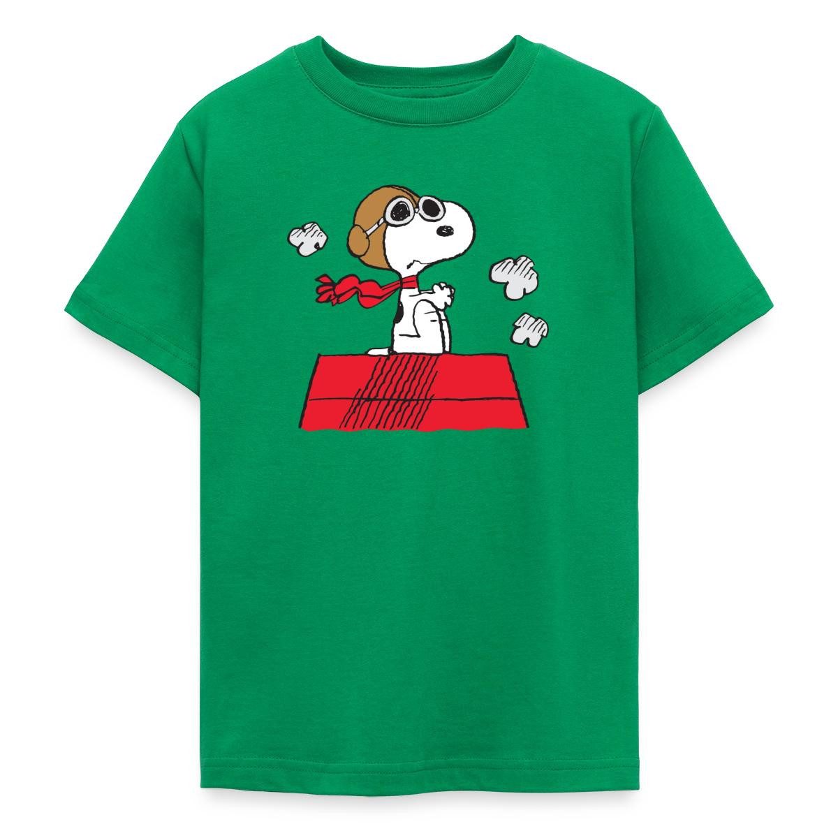 Spreadshirt T-Shirt Peanuts Snoopy Pilot Fliegen Teenager T-Shirt (1-tlg)