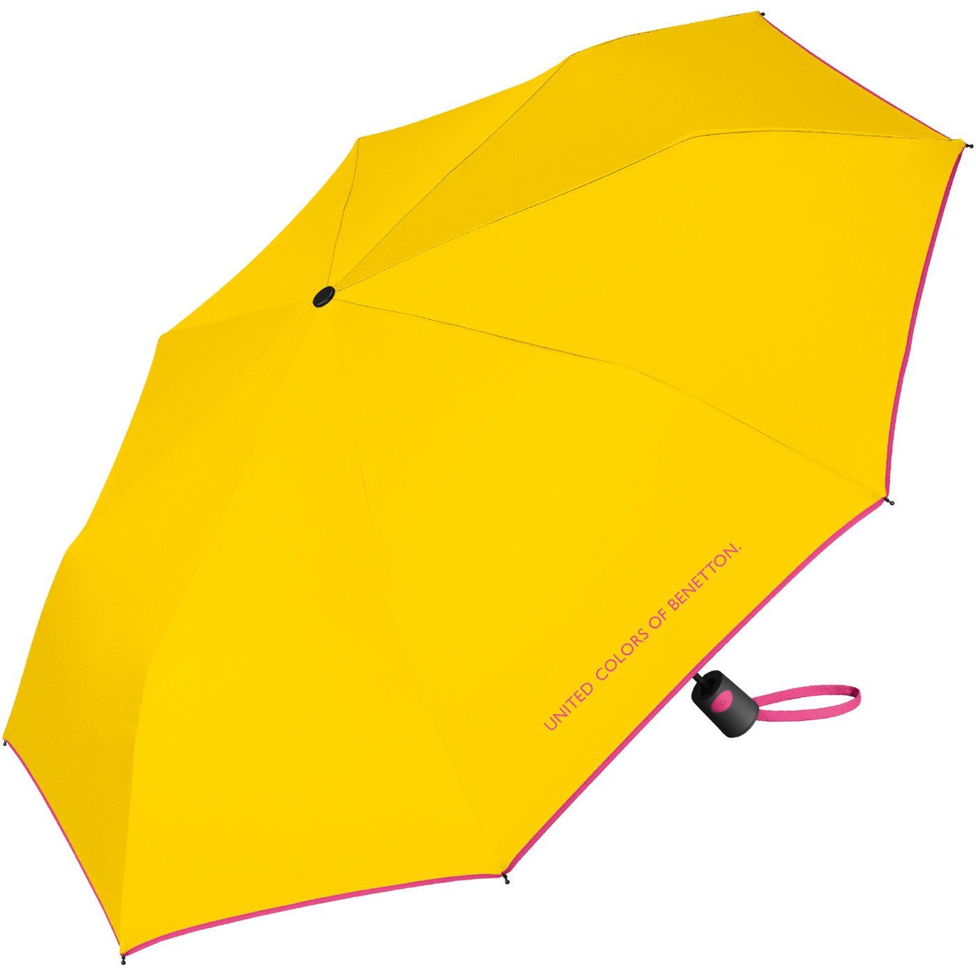 United Colors of Benetton Taschenregenschirm Mini-Regenschirm mit  Auf-Automatik leicht, stabil, leicht und farbenfroh