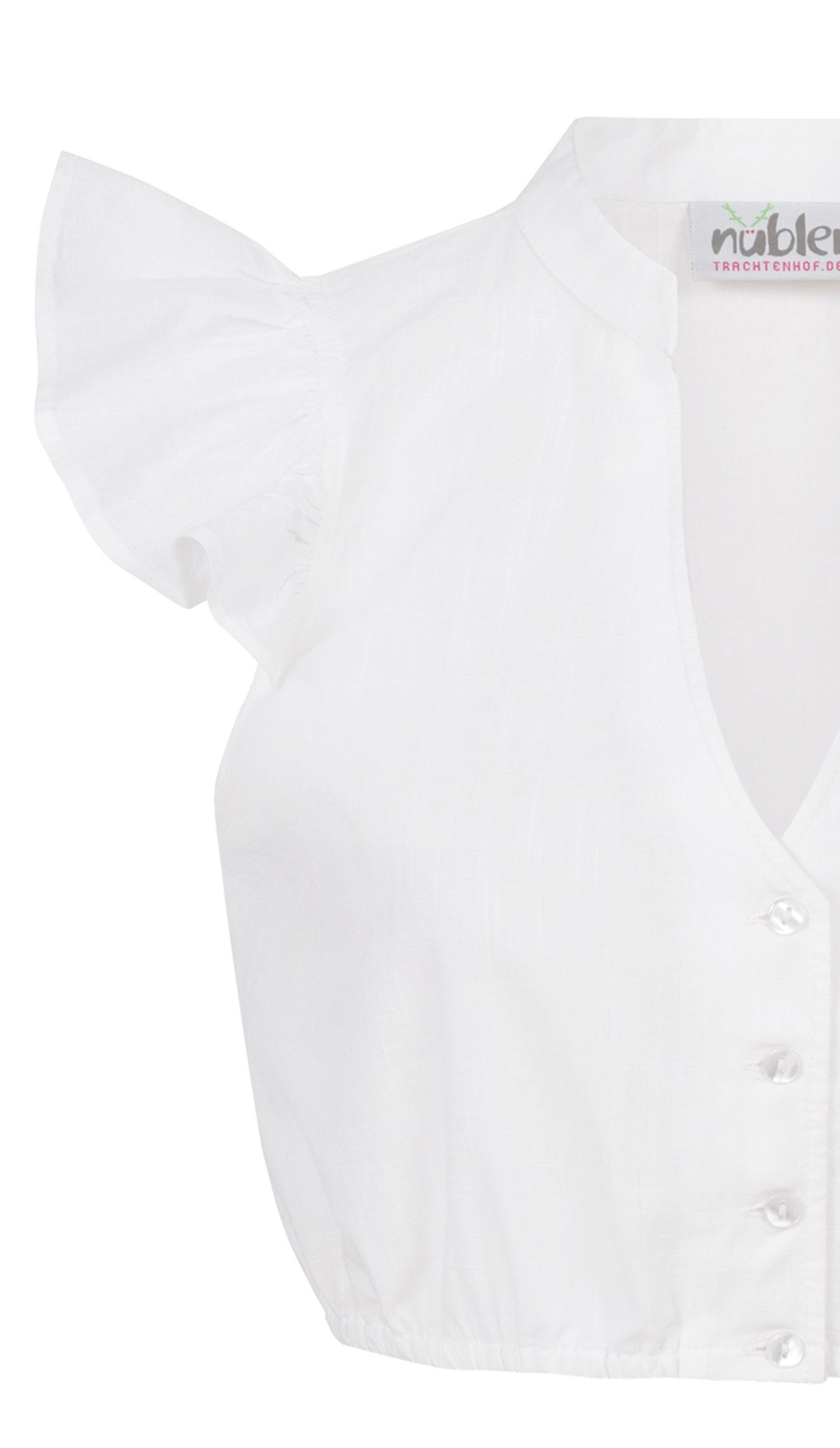 Nübler Dirndlbluse Dirndlbluse Valeria Kurzarm in Weiß von Nübler