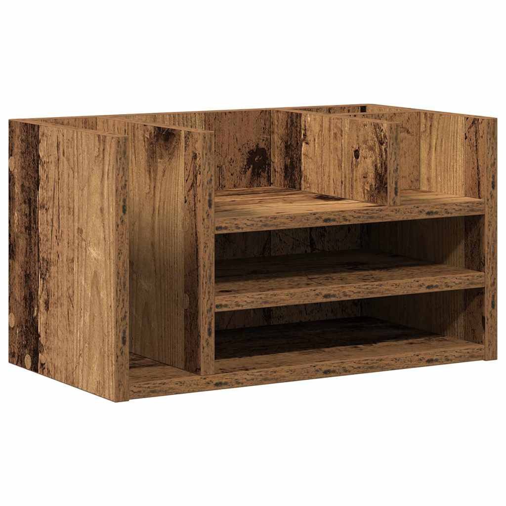 vidaXL Organizer Schreibtisch Organizer Altholz 44,5 x 24 x 25 cm Holzwerkstoff (1 St)