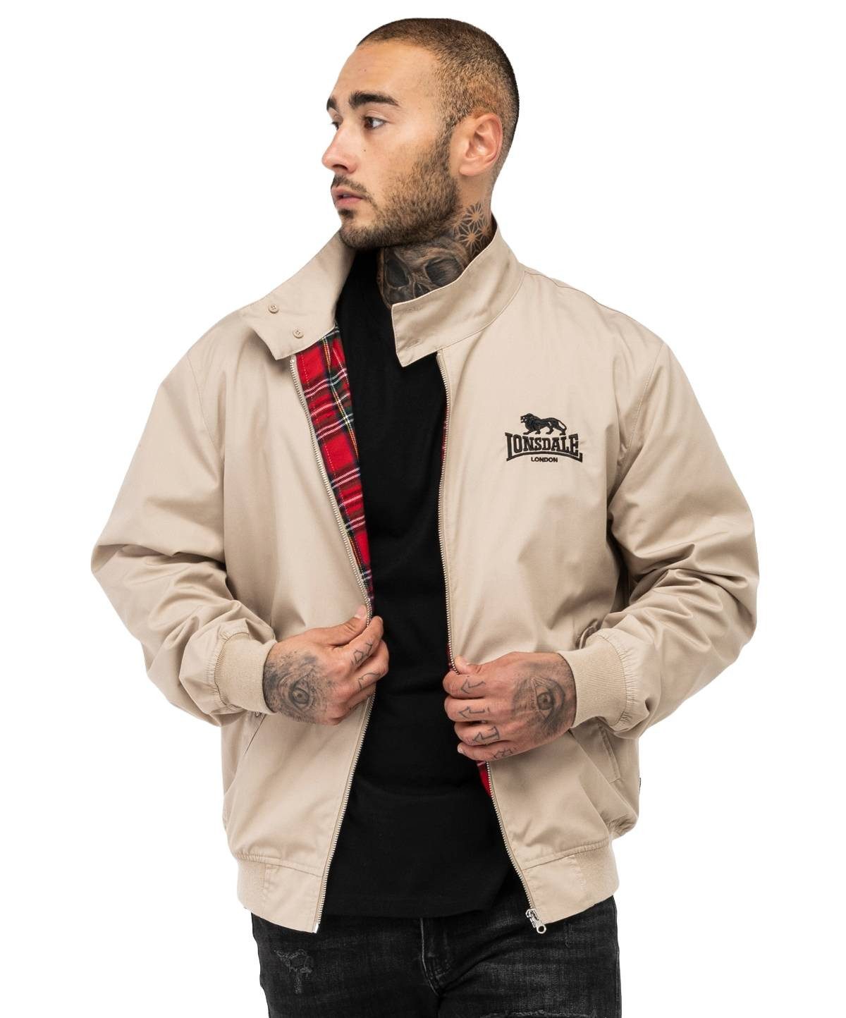 Lonsdale Outdoorjacke Jacke Lonsdale Classic Harrington, G L, F 8352sand/b