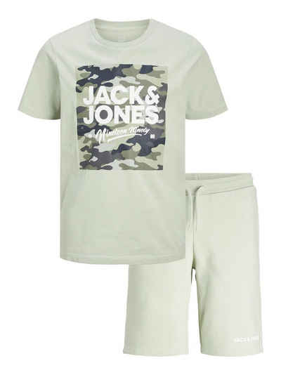 Jack & Jones Junior Shirt & Shorts JJPETE CAMO SET PACK JNR (Set, 2-tlg., 2)