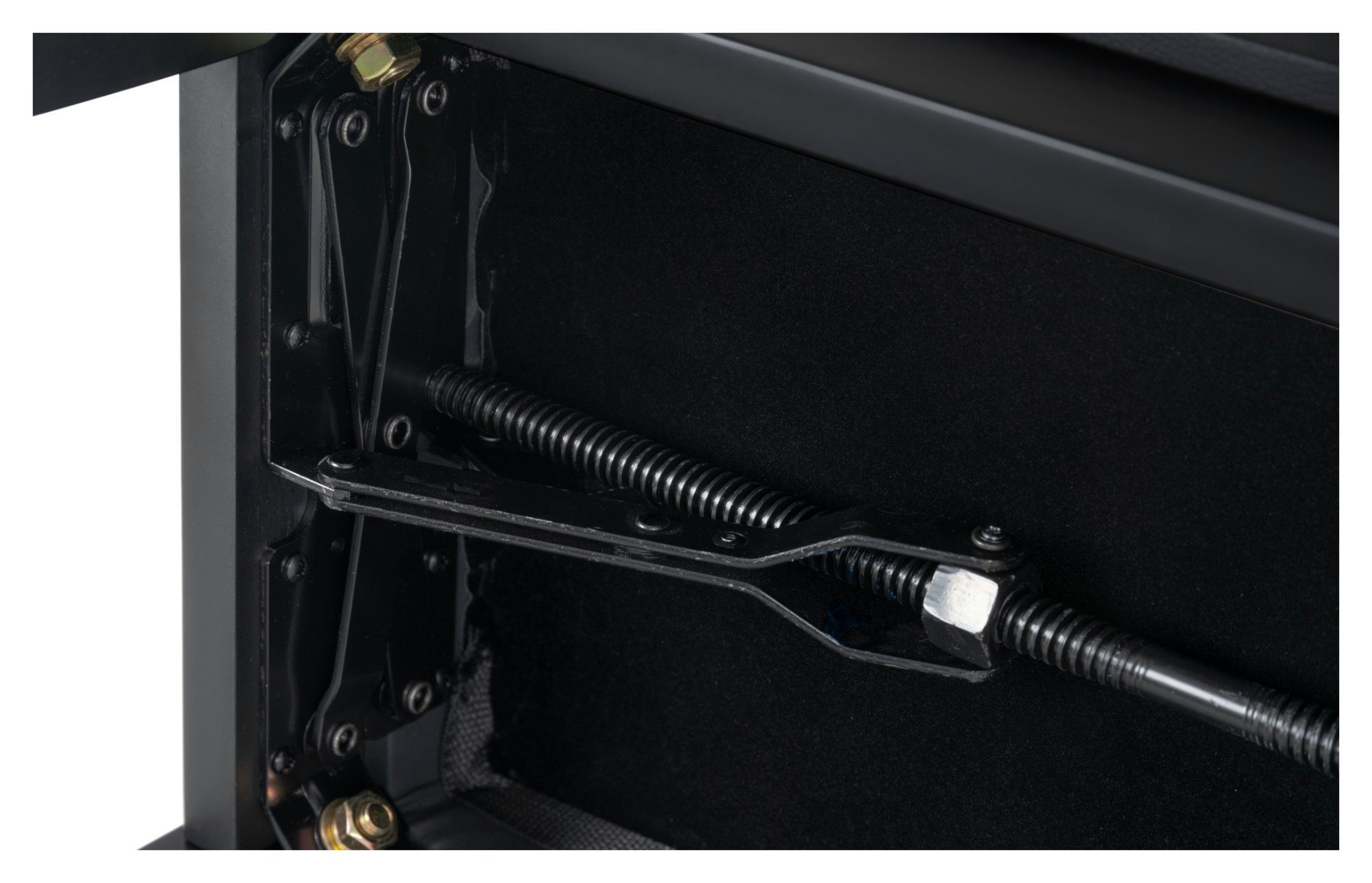 Classic Cantabile Klavierbank Pianobank Modell P - 2-fache Kreuz-Mechanik, Massive Holzkonstruktion - Polster aus Kunstleder