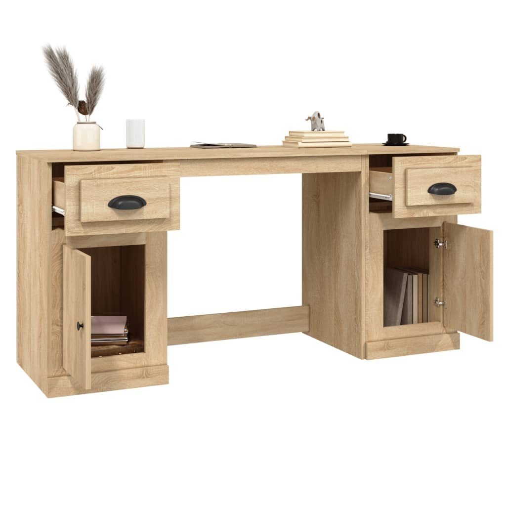Schreibtisch Stauraum Eiche Sonoma-Eiche Sonoma Sonoma Eiche Holzwerkstoff | vidaXL Schreibtisch mit