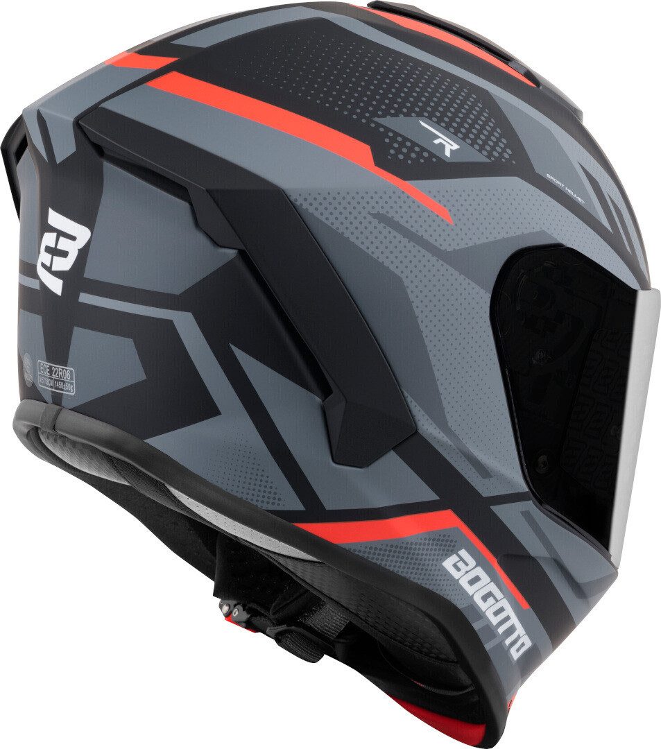 Bogotto Motorradhelm Phantom Codex Fiberglass Helm, Notfallsystem-Polsterung (EQRS),integriertes Sonnenvisier