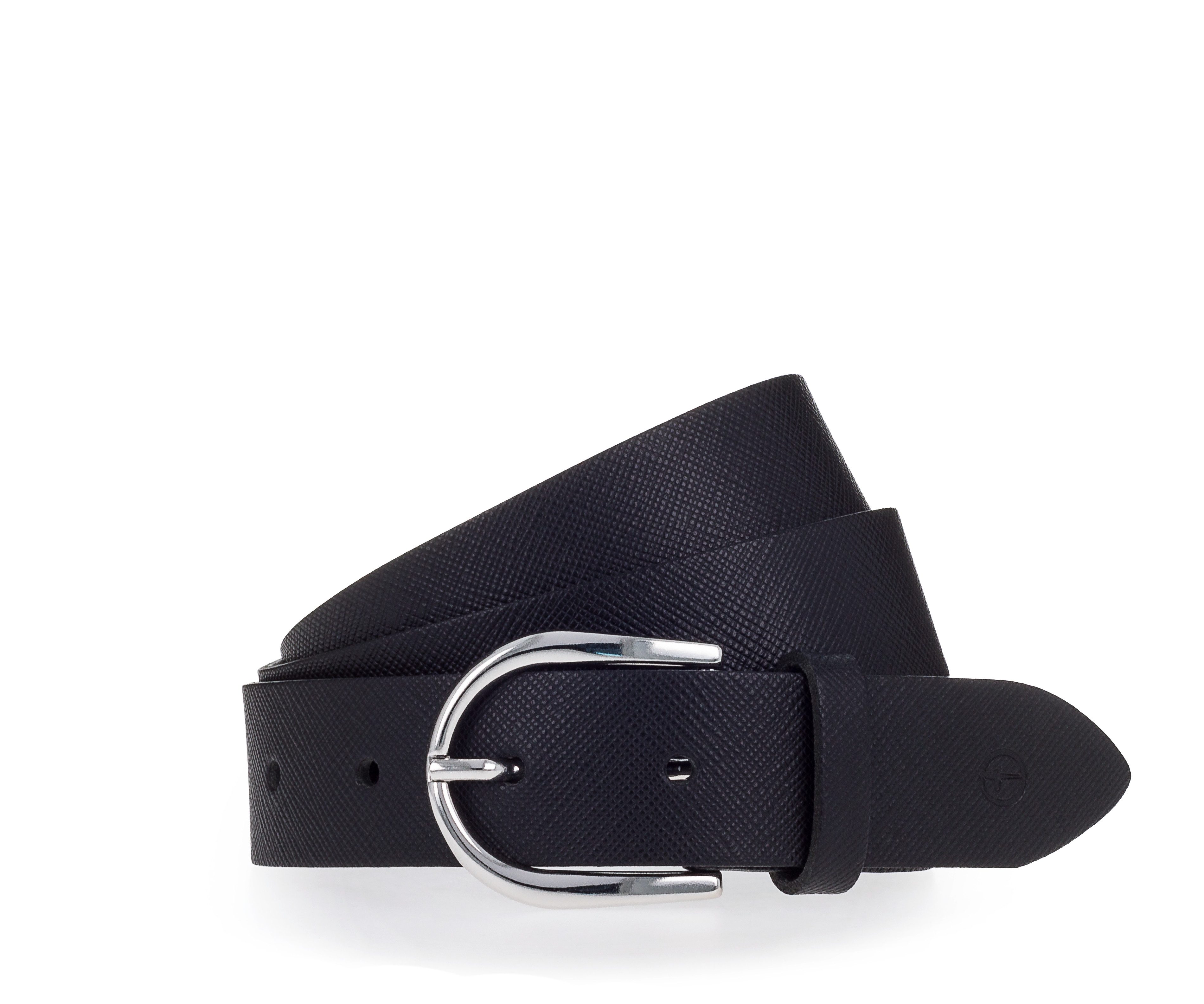 Tamaris Ledergürtel "Cleena Silver" aus Rindsleder, 3 cm breit, leicht strukturierte Oberfläche