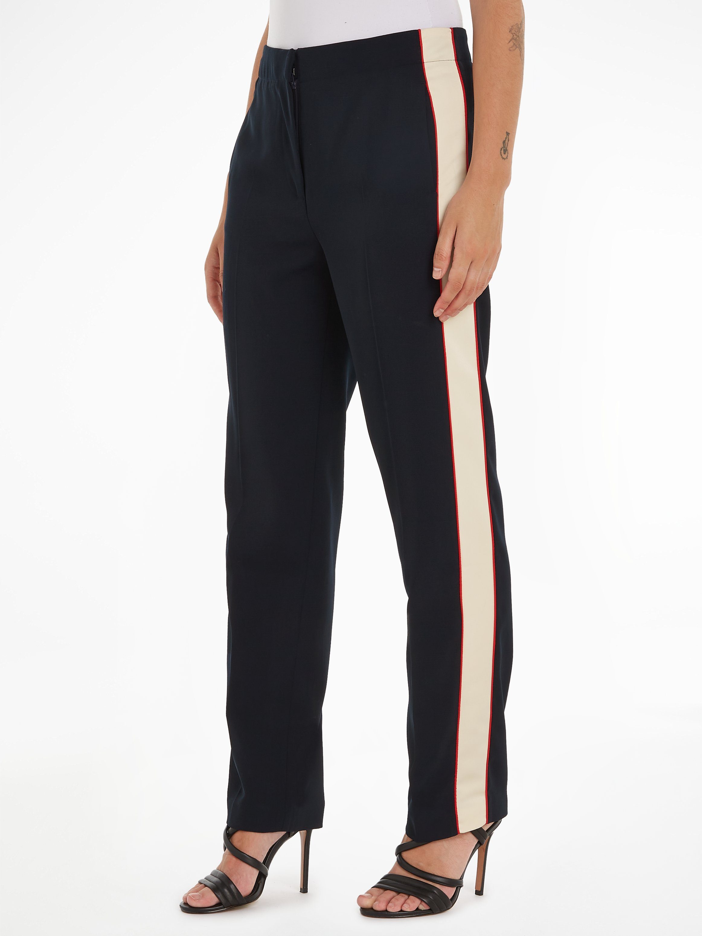 Tommy Hilfiger Webhose COLOR BLOCK SLIM STRAIGHT PANT mit Seitenstreifen