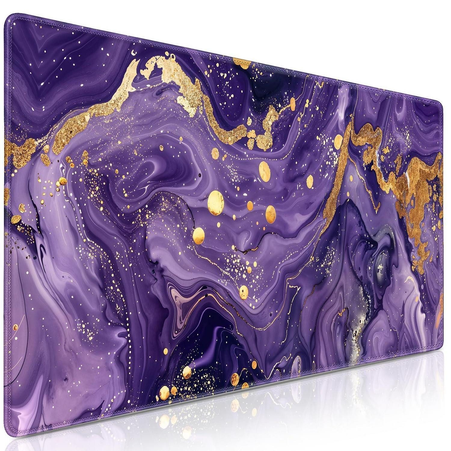 LuxusKollektion Schreibtischunterlage XXL Mauspad Lila 900x400mm mit Kunstdruck