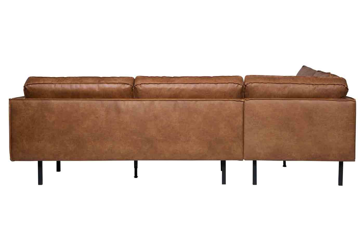 WOOOD Ecksofa Rodeo Ecksofa Lederoptik, links Cognac
