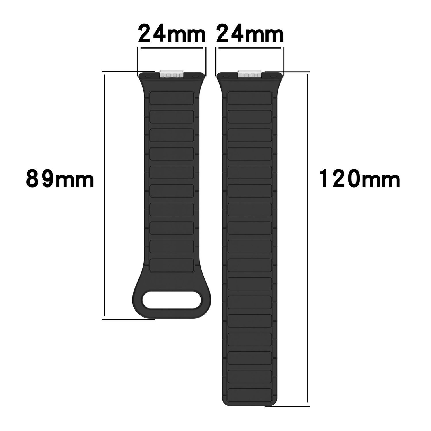 Wigento Smartwatch-Armband Silikon Magnetisch für Huawei Watch Fit 5 4 / Fit 5 4 Pro 3 Verschluss, Outdoor Armband, Verstellbar – Bild 5 von 5