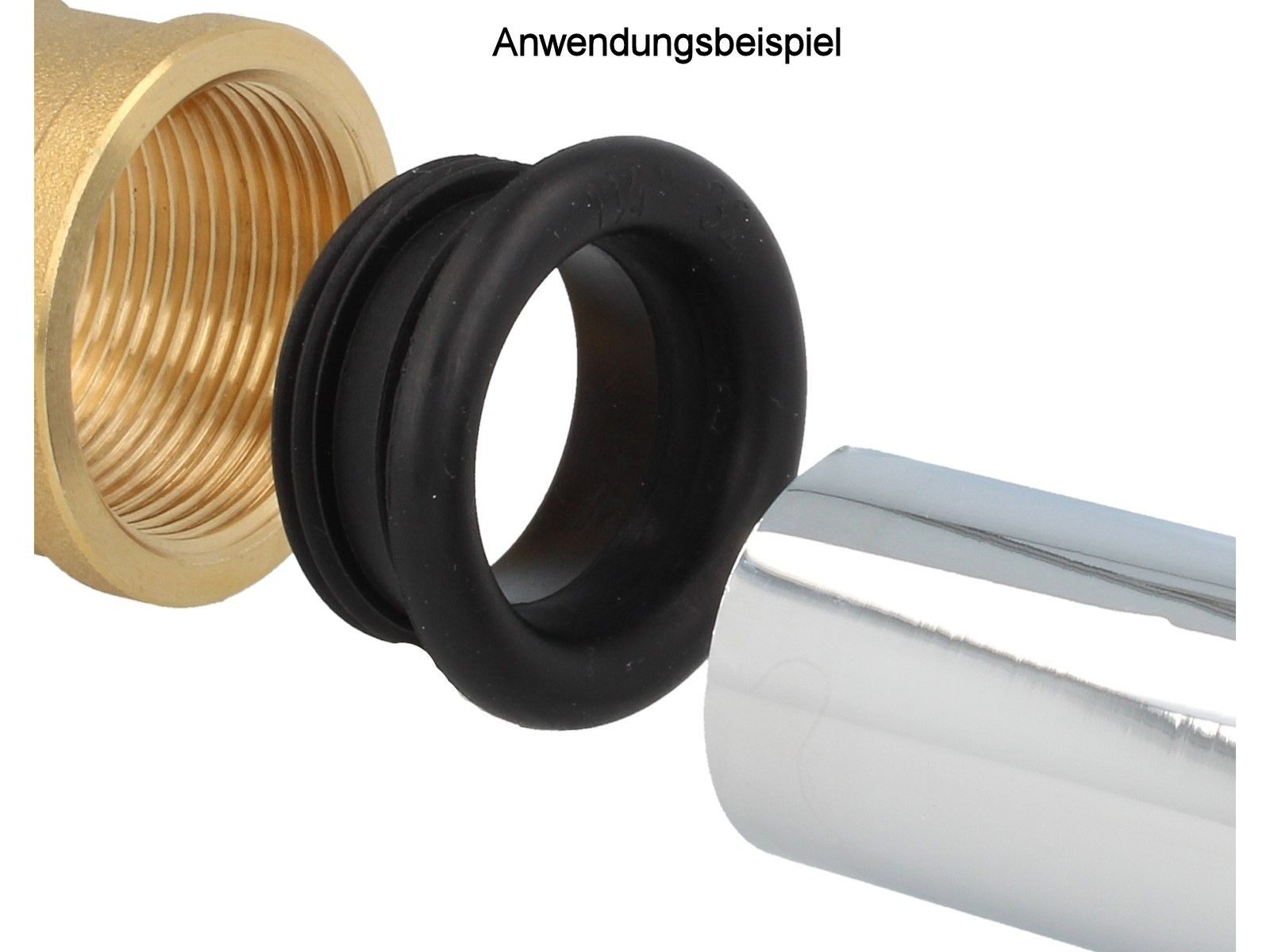 Stedo Ablaufrohr Gewinde-Nippel für Gewinderohre, DN 32 x 1 1/4 Zoll (42 mm)